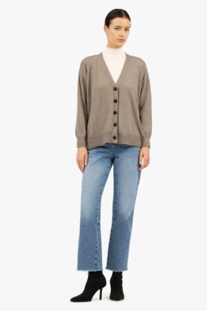 Velia Oversized Cardigan - Taupe
